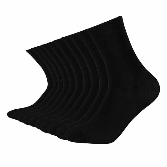 10 Pairs Women's Black Ankle Socks Breathable Super Soft Modal Cotton for Everyday Wear Size 4-8 Moisture-Wicking Durable by Sock Stack UK SIZE | 4-8 / BLACK Socks