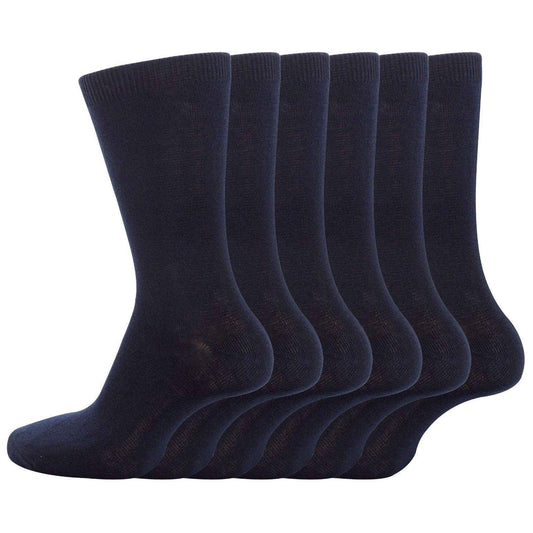 12 Pairs Kids Cotton School Socks Breathable Durable Ankle Socks Boys Girls Uniform Navy Grey Black White Sizes 2 to 12 by Sock Stack NAVY / 6-8 Socks