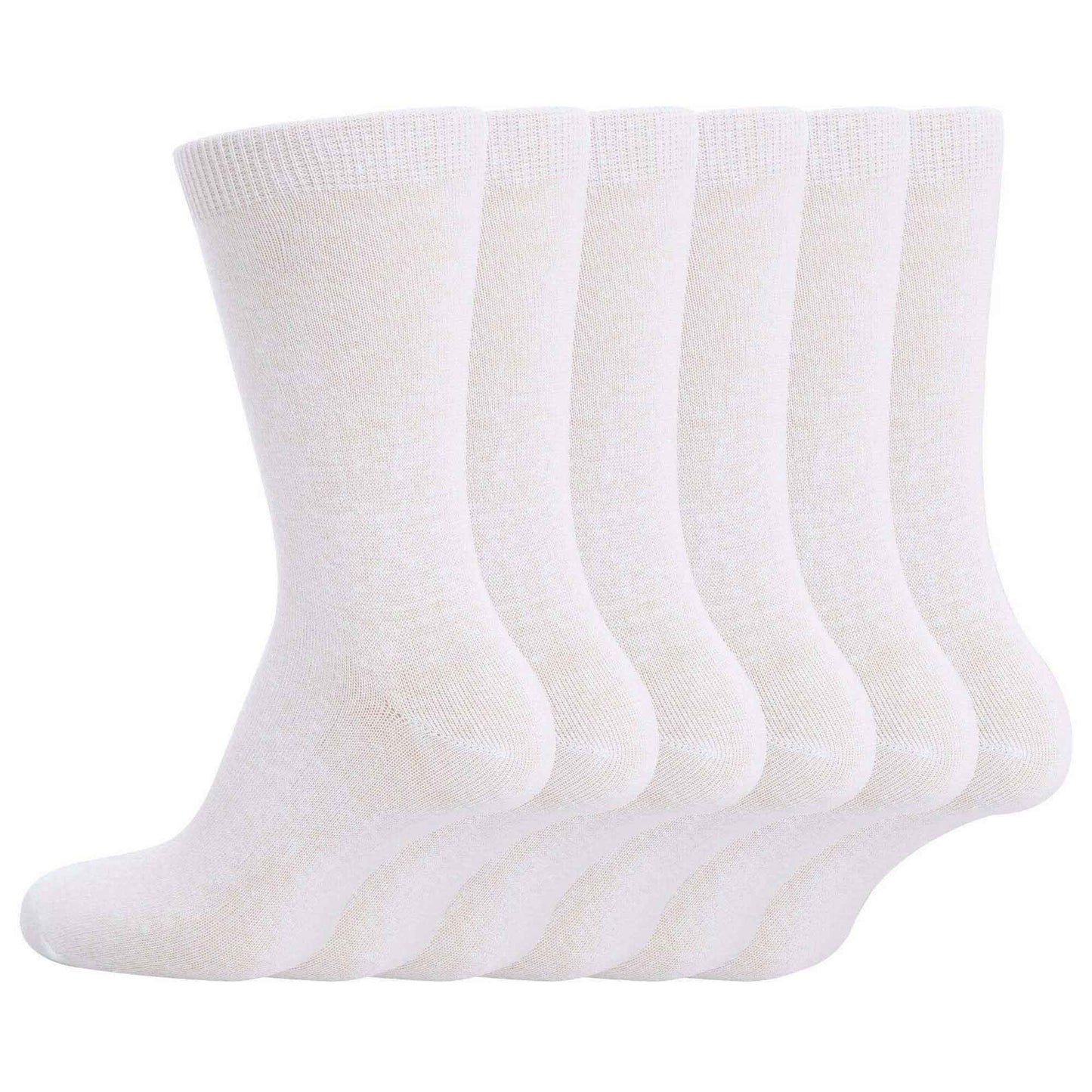 12 Pairs Kids Cotton School Socks Breathable Durable Ankle Socks Boys Girls Uniform Navy Grey Black White Sizes 2 to 12 by Sock Stack WHITE / 6-8 Socks