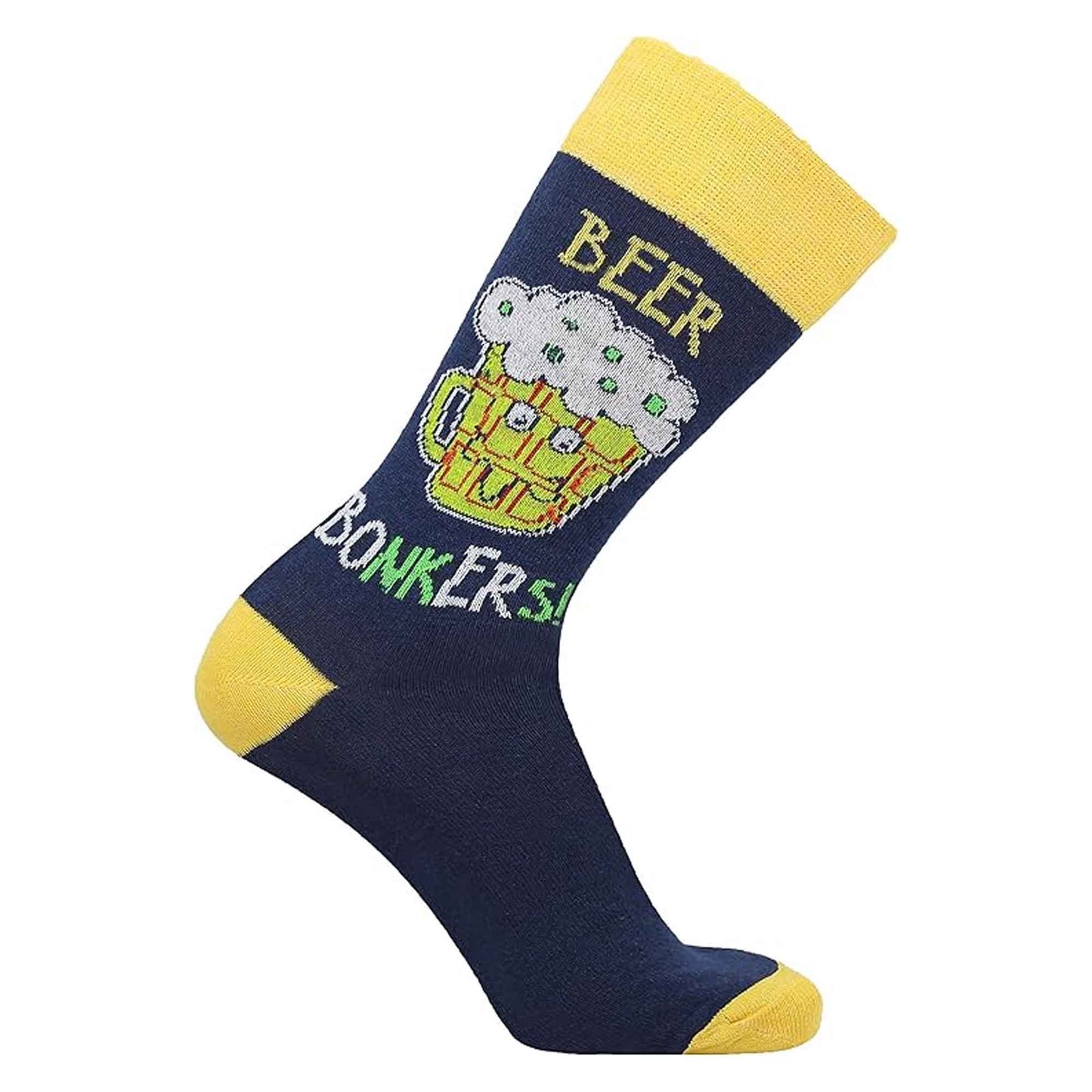 12 Pairs Men's Christmas Socks Cotton Rich Festive Holiday Novelty Designs Santa Claus Turkey Emojis Stocking Filler in UK Sizes 6-11 by Sock Stack ASSORTED / 6-11 Socks