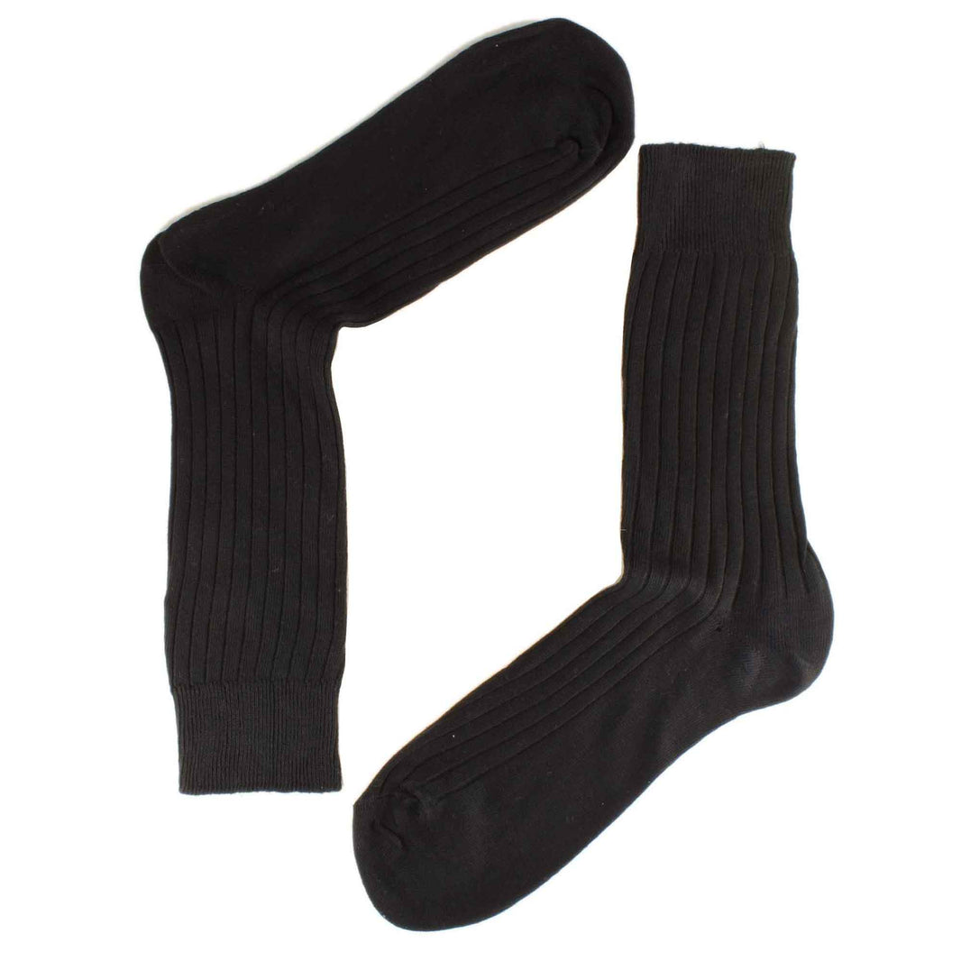 12 Pairs Men's Seamless Toe 100% Cotton Dress Socks Ribbed Moisture-Wicking Antibacterial Breathable Assorted Colours for Formal and Casual Wear by Sock Stack Socks
