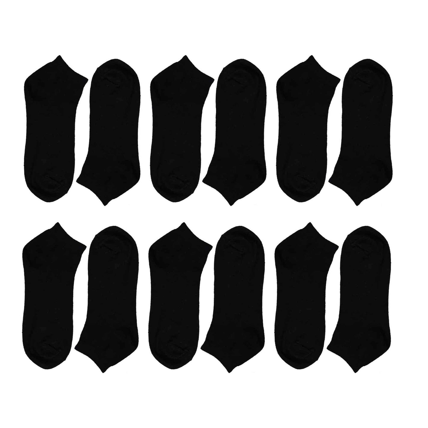 12 Pairs Mens Breathable Sport Trainer Socks with Arch Brace Support and Anti-Crimping Design for Running Gym Workouts Durable Cotton Blend White and Black Sizes UK 6-11 by Sock Stack BLACK / 6-11 Socks