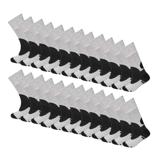 12 Pairs Mens Wool Hiking Work Boot Socks with Padded Sole Reinforced Heel and Toe for Ultimate Comfort and Durability Black and Grey UK 6-11 EU 39-45 Sock Stack ASSORTED / 6-11 Socks