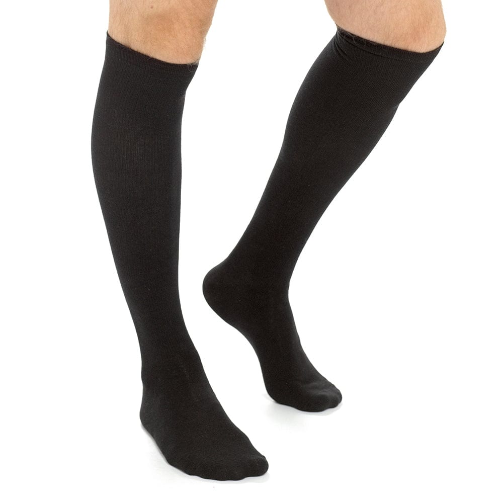 2 Pairs Unisex Travel Socks Black Long Knee High Breathable Flight Socks by Sock Stack Socks