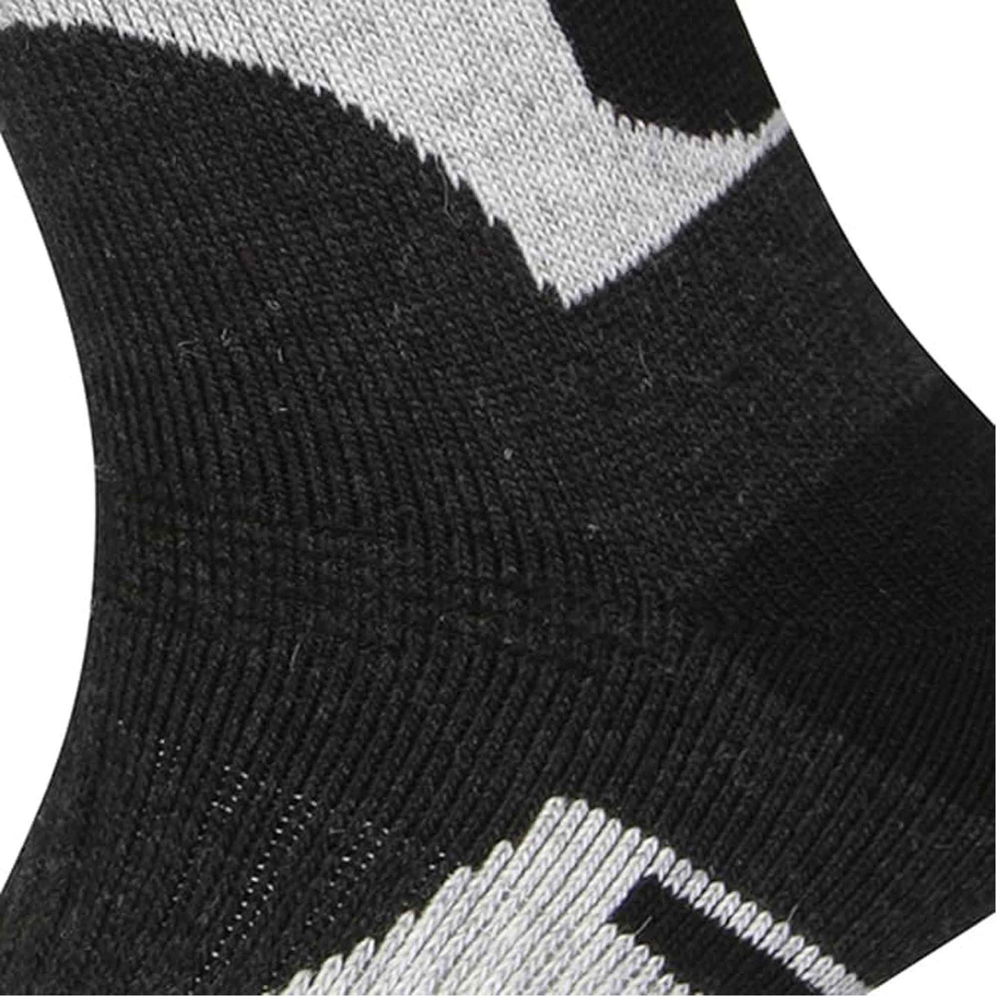 3 Pack Men's Wool Hiking Socks Reinforced Heel Toe Cushioned Arch Support Thermal Boot Socks Sizes UK 6-11 EU 39-45 Grey Black by Sock Stack 6-11 Socks