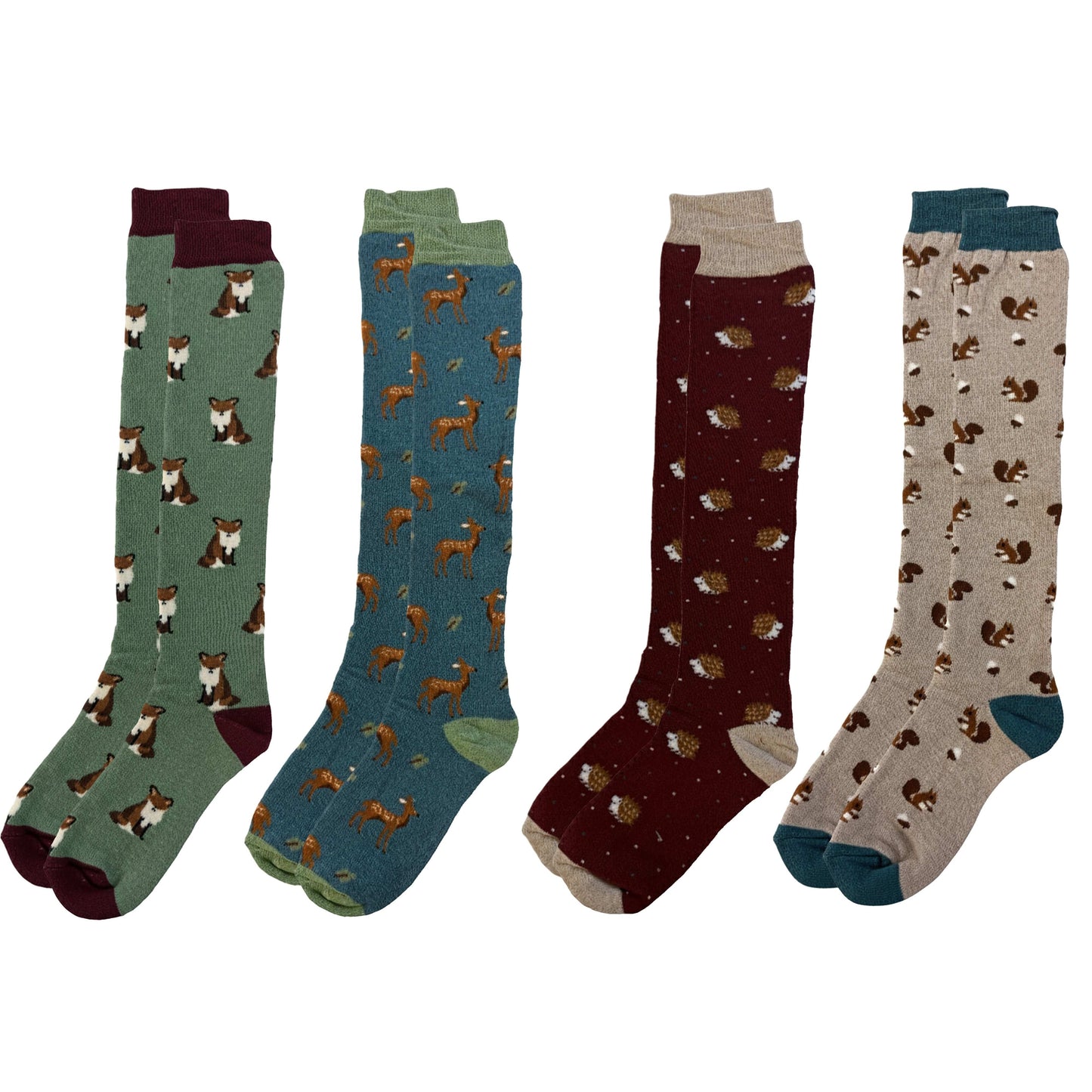 4 Pack Women’s Wellington Autumn Socks Long Welly Socks Outdoor Warm Durable & Soft Fit UK Size 4‑8 by Sock Stack AUTUMN Socks