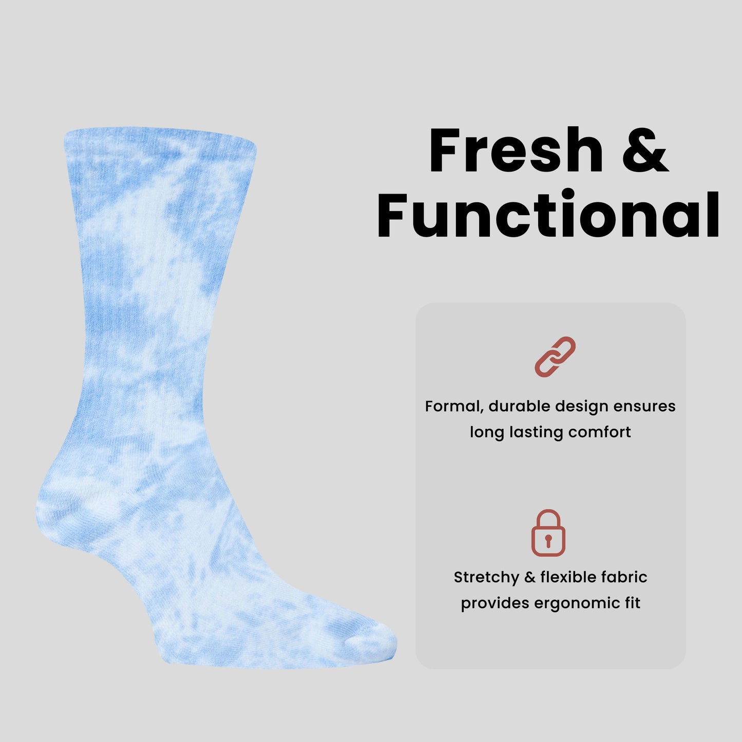 5 Pack Tie Dye Sport Socks Cotton Durable Blend for Casual & Everyday Designer Wear Unisex by Sock Stack Socks