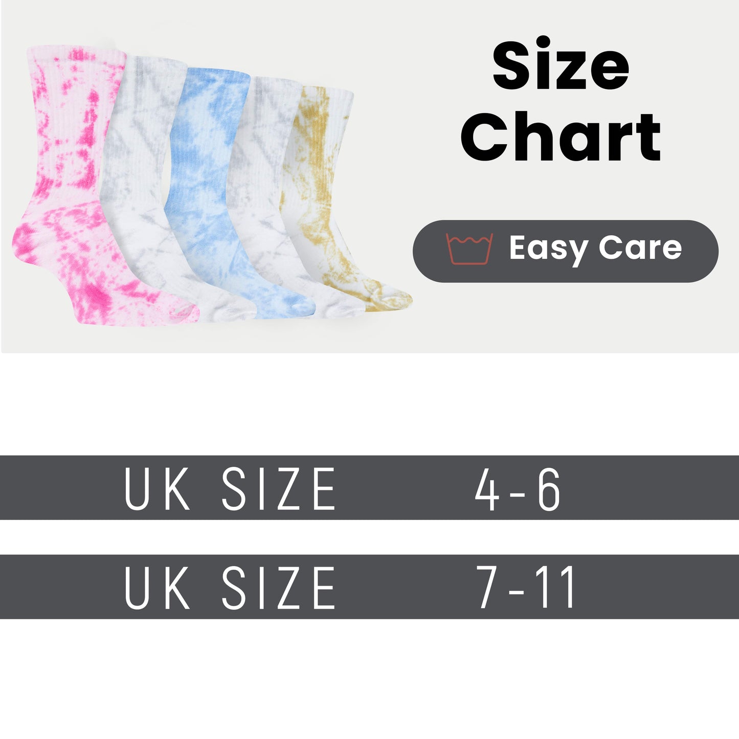 5 Pack Tie Dye Sport Socks Cotton Durable Blend for Casual & Everyday Designer Wear Unisex by Sock Stack Socks