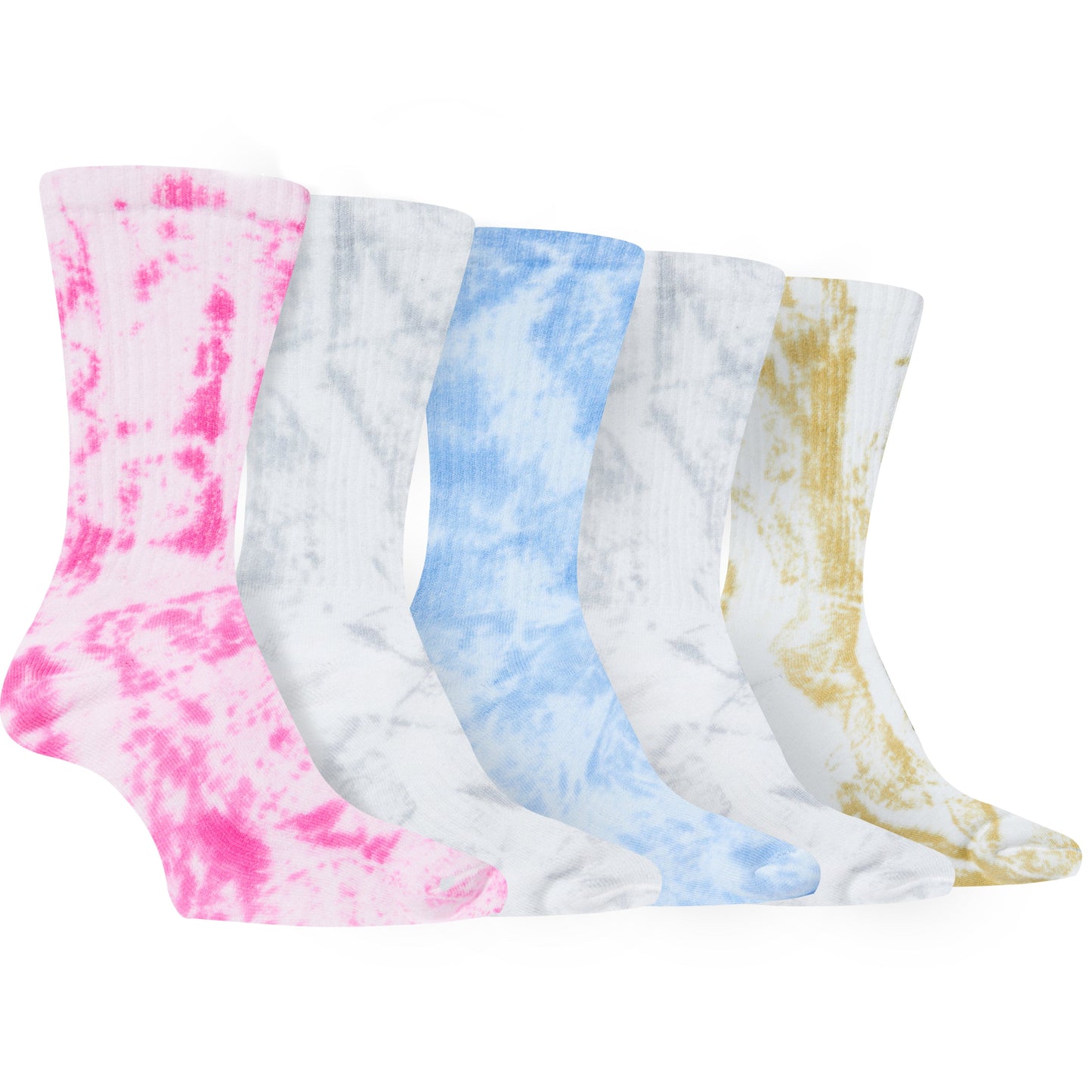 5 Pack Tie Dye Sport Socks Cotton Durable Blend for Casual & Everyday Designer Wear Unisex by Sock Stack UK 4-6 Socks