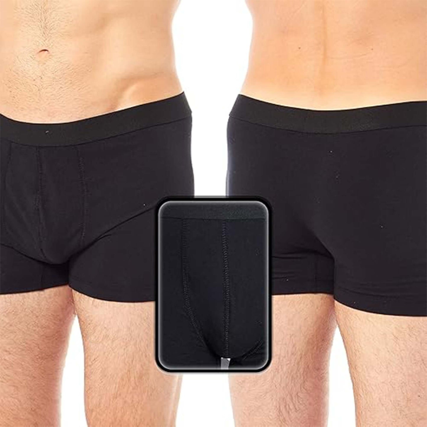6 Pack Black Cotton Stretch Boxer Shorts Menswear Classic Breathable Comfort Fit Activewear Underwear for Men MB03 by Sock Stack Boxer Shorts