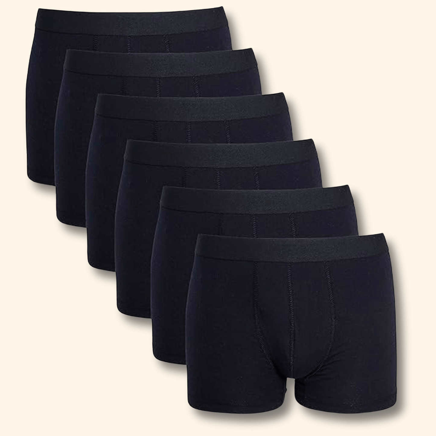6 Pack Black Cotton Stretch Boxer Shorts Menswear Classic Breathable Comfort Fit Activewear Underwear for Men MB03 by Sock Stack S / BLACK Boxer Shorts