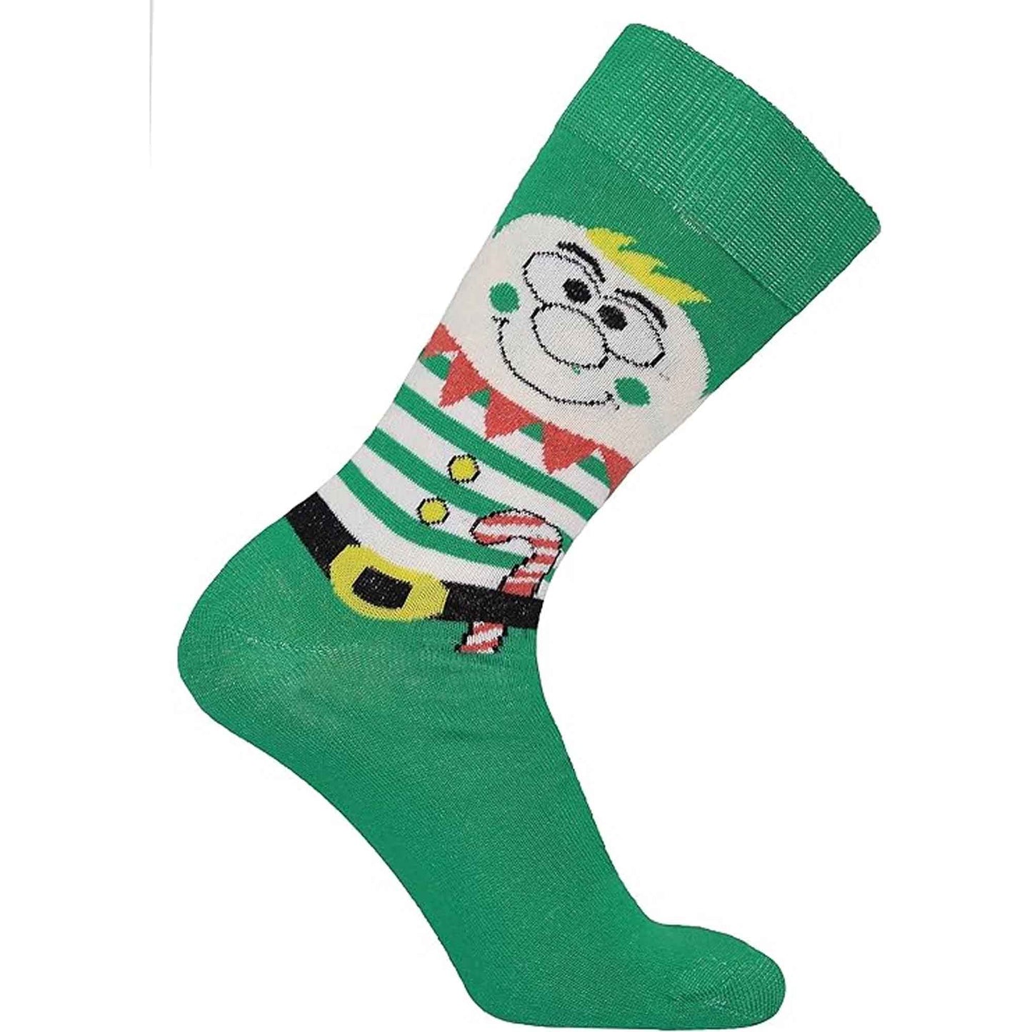6 Pack Men's Christmas Socks Cotton Rich Holiday Designs Festive Santa Snowman Holly Turkey Comfortable Warm Gift UK 6-11 EUR 39-45 by Sock Stack ASSORTED / 6-11 Socks