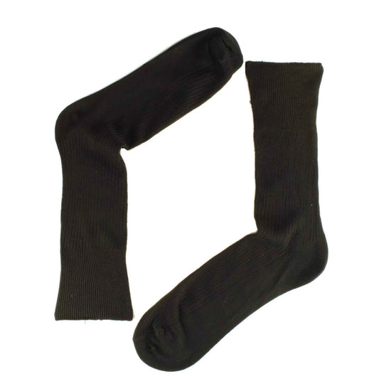 6 Pairs Men's Diabetic Wool Socks Non Elastic Loose Top Moisture Wicking Antibacterial Sustainable for Sensitive Skin by Sock Stack BLACK / 6-11 Socks