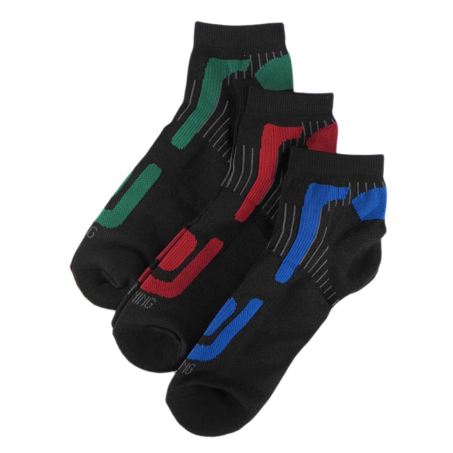 6 Pairs Mens Athletic Low-Cut Trainer Sport Socks for Running Cycling Gym Compression Moisture-Wicking with Arch Support by Sock Stack RUNNING / 6-11 Socks