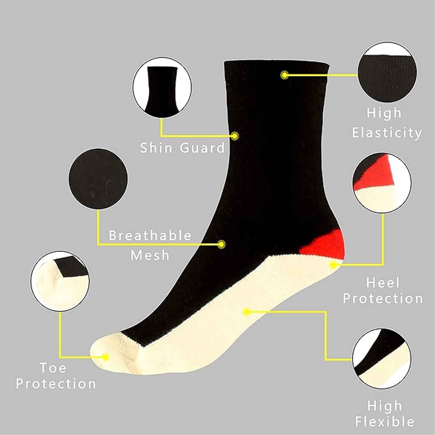 6 Pairs Mens Lambs Wool Sole Work Boot Socks Reinforced Heel Toe Durable Warm Construction Hiking Outdoor Sizes 6-11 UK by Sock Stack ASSORTED / 6-11 Socks