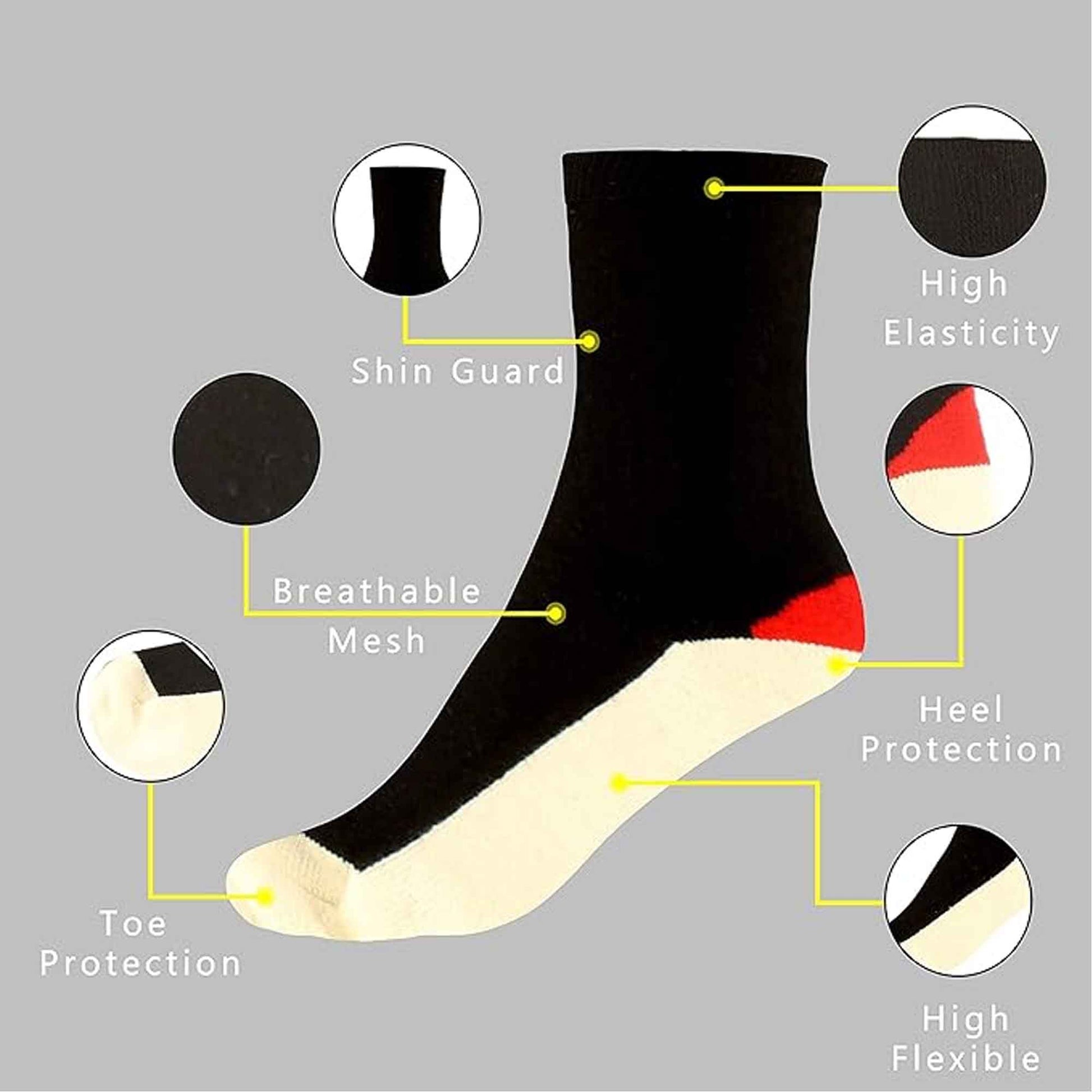 6 Pairs Mens Lambs Wool Sole Work Boot Socks Reinforced Heel Toe Durable Warm Construction Hiking Outdoor Sizes 6-11 UK by Sock Stack ASSORTED / 6-11 Socks