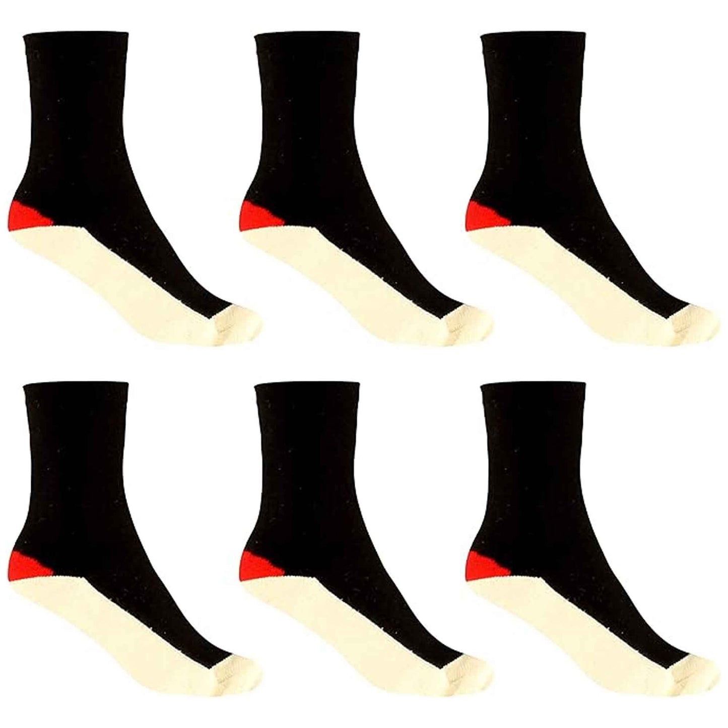 6 Pairs Mens Lambs Wool Sole Work Boot Socks Reinforced Heel Toe Durable Warm Construction Hiking Outdoor Sizes 6-11 UK by Sock Stack ASSORTED / 6-11 Socks