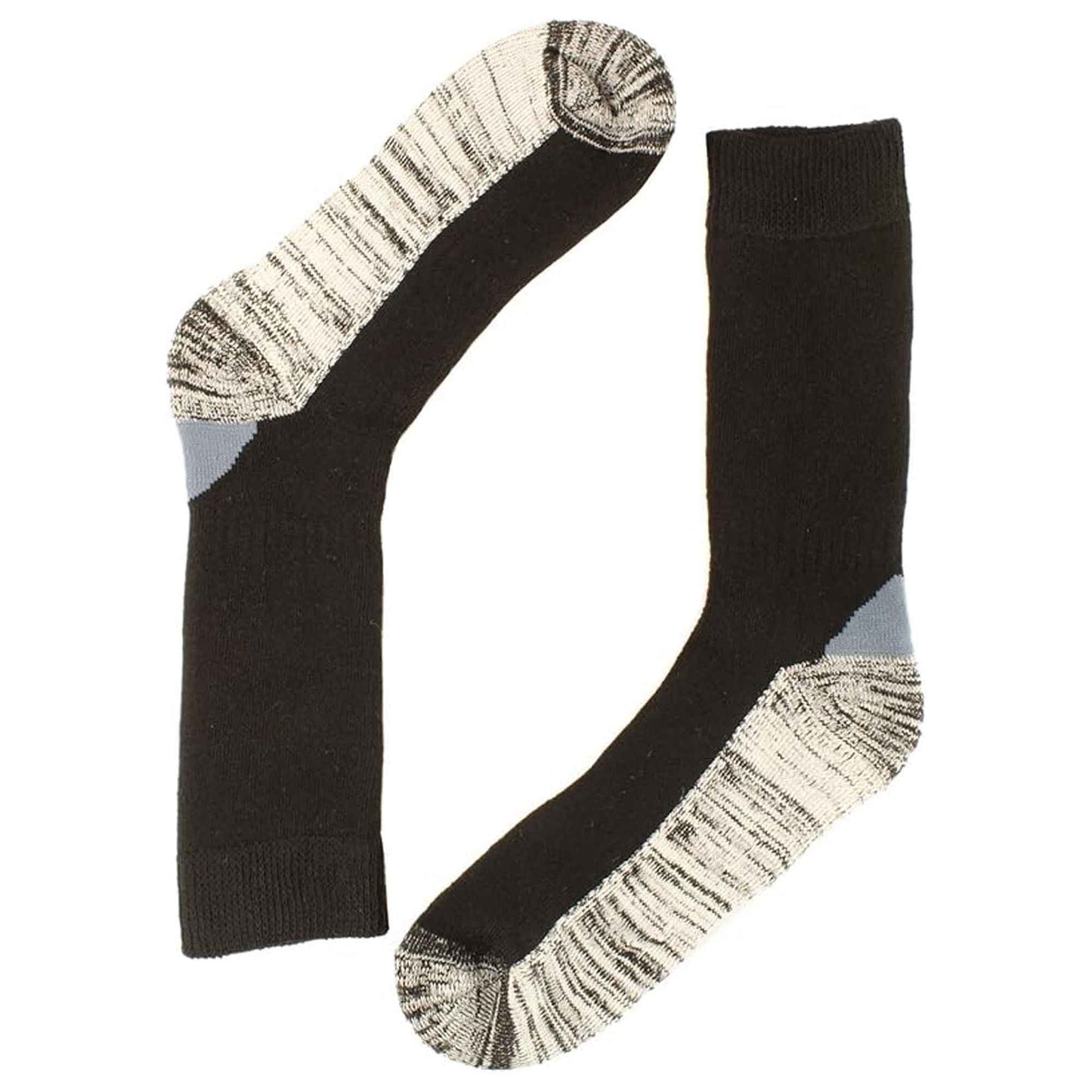 6 Pairs Mens Steel Toe Work Socks with Reinforced Heel Toe Cushioned Cotton Blend for Construction Warehouse Heavy Duty Support by Sock Stack ASSORTED / 6-11 Socks