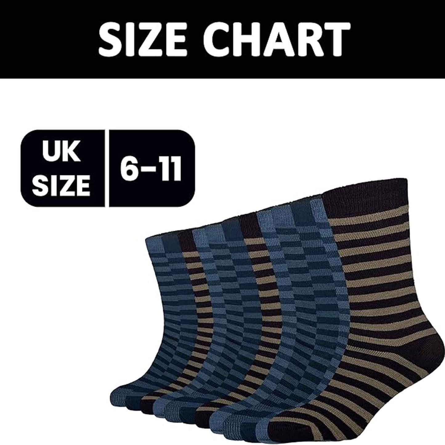 6 Pairs Thermal Work Boot Socks for Men Warm Thick Cushioned Durable Reinforced Heel and Toe Size 6 11 Outdoor Winter by Sock Stack 6-11 / ASSORTED Socks