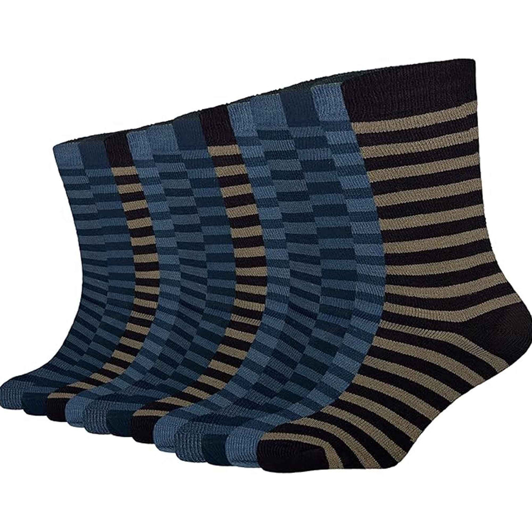 6 Pairs Thermal Work Boot Socks for Men Warm Thick Cushioned Durable Reinforced Heel and Toe Size 6 11 Outdoor Winter by Sock Stack 6-11 / ASSORTED Socks