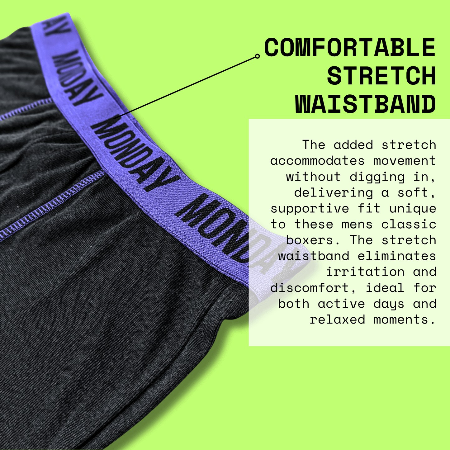 7 Pack Days Of The Week Comfort Fit Boxer Shorts Menswear Activewear Classic Breathable with Premium Cotton Blend and Colourful Assorted Waistband Stretchable Durable Everyday Wear Sizes Small to XLarge by Sock Stack Boxer Shorts