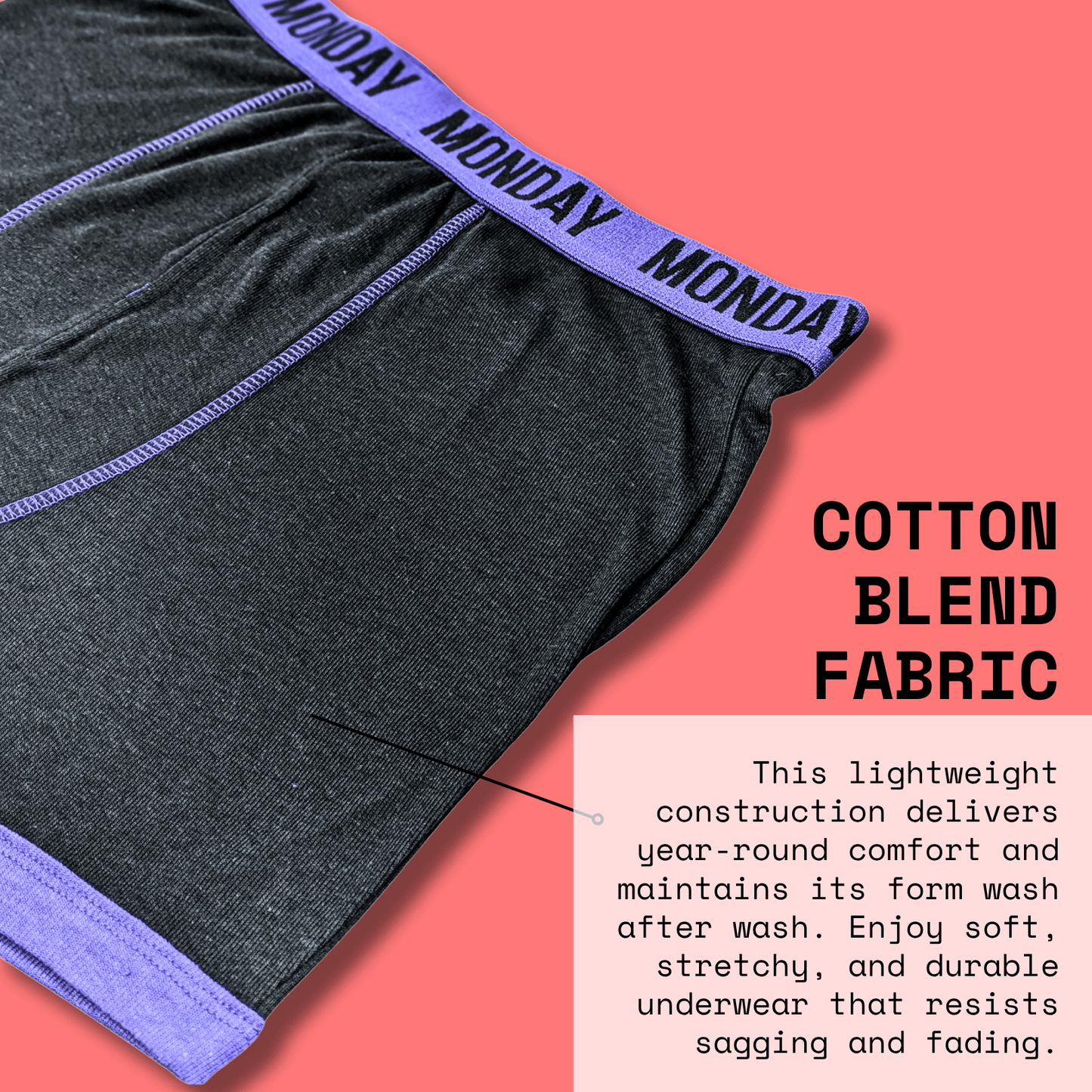 7 Pack Days Of The Week Comfort Fit Boxer Shorts Menswear Activewear Classic Breathable with Premium Cotton Blend and Colourful Assorted Waistband Stretchable Durable Everyday Wear Sizes Small to XLarge by Sock Stack Boxer Shorts