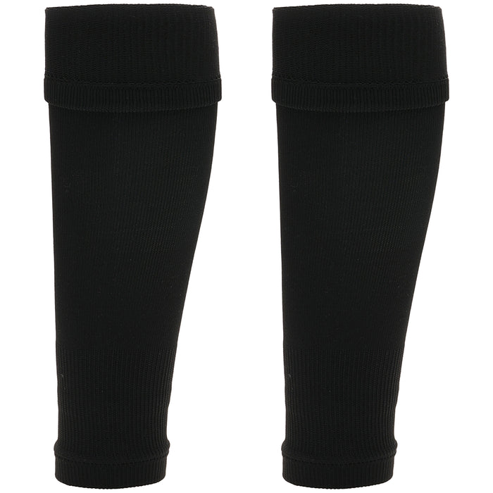 Adults Black Football Leg Sleeve Socks Compression Support Fits Over Shin Pads Breathable & Secure for Training Running by Sock Stack BLACK Socks