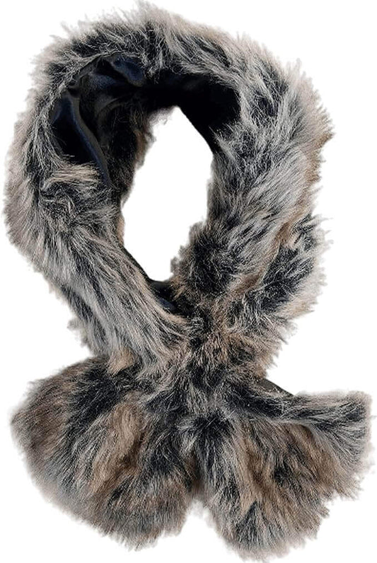 Elegant Faux Fur Winter Scarf Wrap Collar Shawl for Women Paris Style Neck Warmer Perfect for Parties Weddings and Special Occasions One Size by Sock Stack Scarves