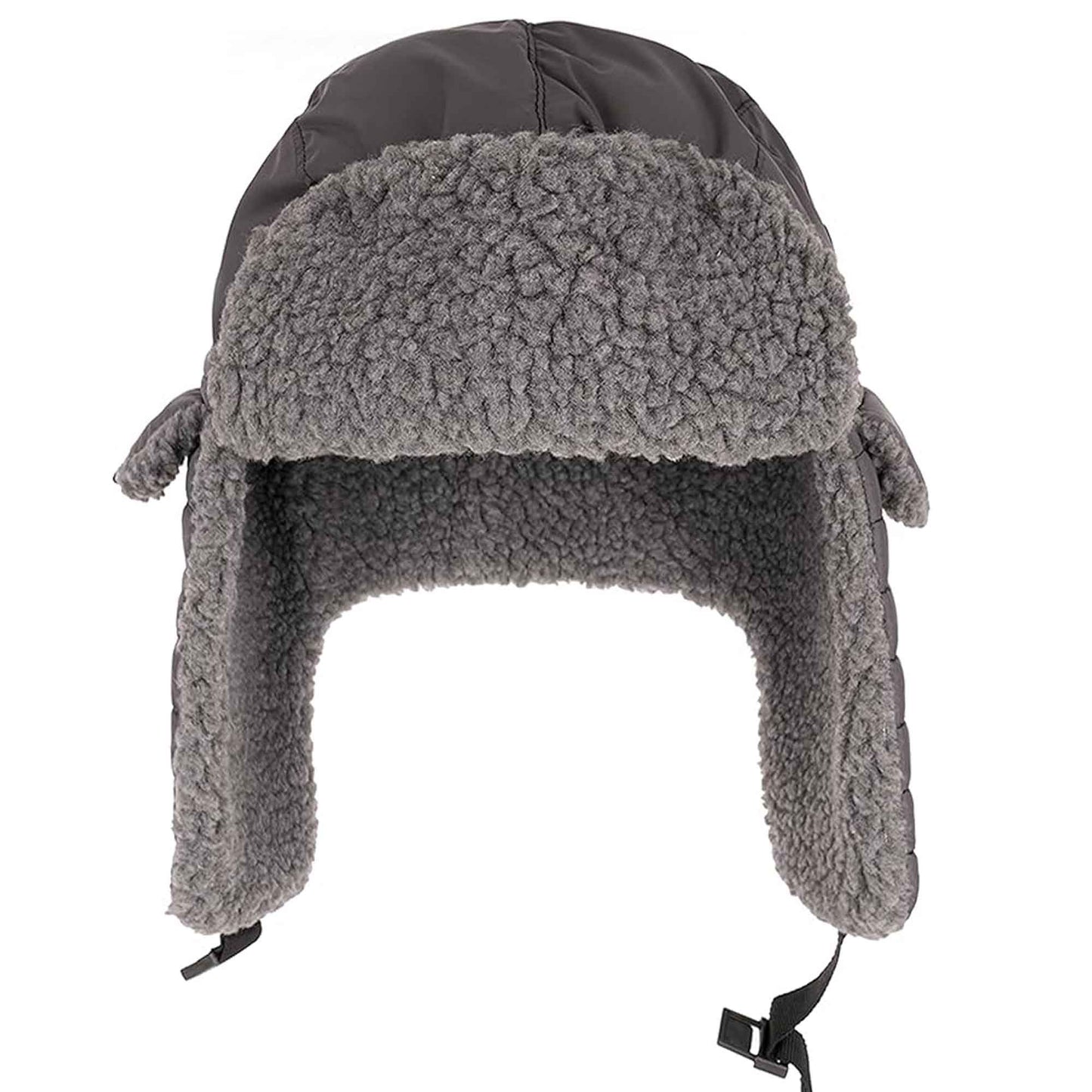 Mens Ribbed Waterproof Trapper Hat with 3M Thinsulate Fleece Lining for Winter Warmth and Cold Weather Protection by Heatwave Thermalwear GREY Trapper Hat