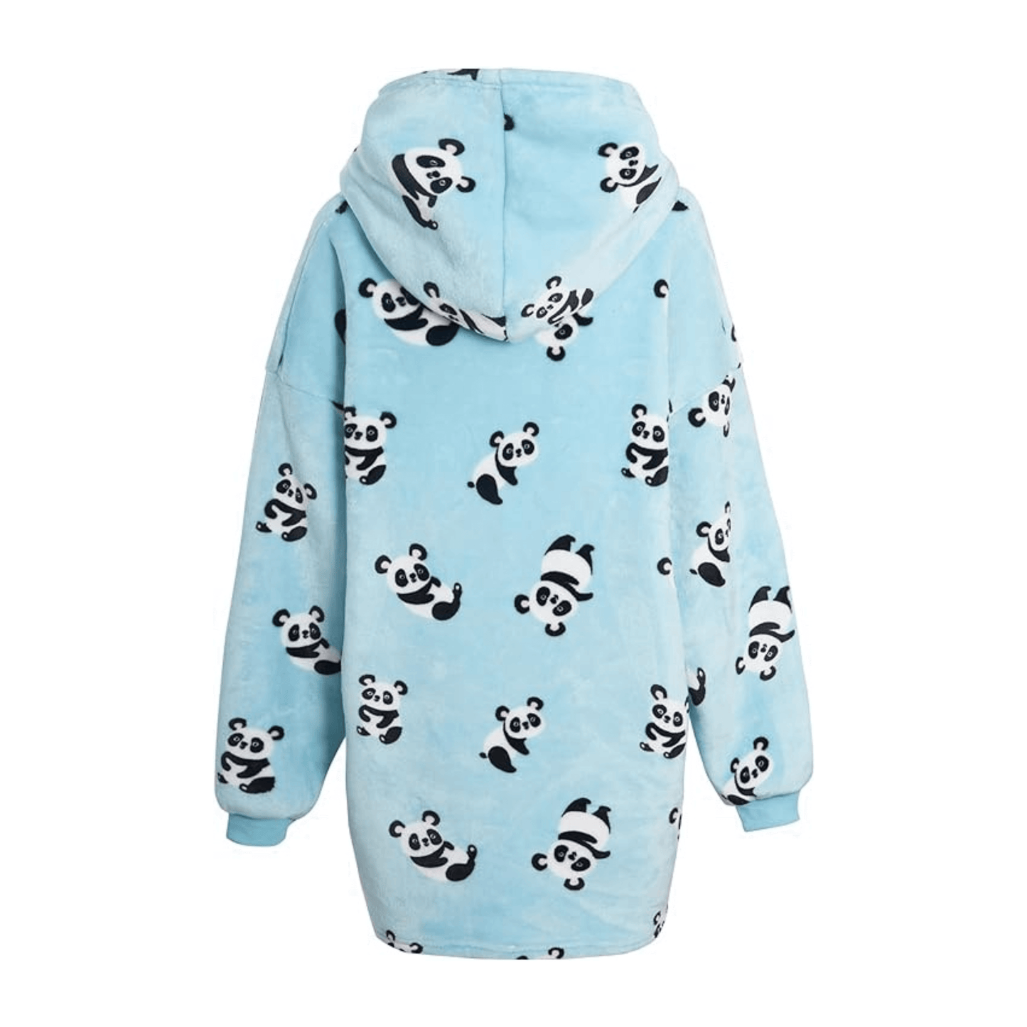 Oversized Panda Hooded Plush Fleece Blanket with Sherpa Lining Double Pocket Cozy Hoodie for Adults and Kids by Daisy Dreamer PANDA Hooded Blanket