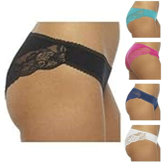 Pack of 10 Womens Brazilian Briefs Cotton Blend Comfortable Underwear Classic Boxer Trunk Style with Stretch Waistband in Assorted Colours Multiple Sizes Daisy Dreamer 8 / ASSORTED Underwear