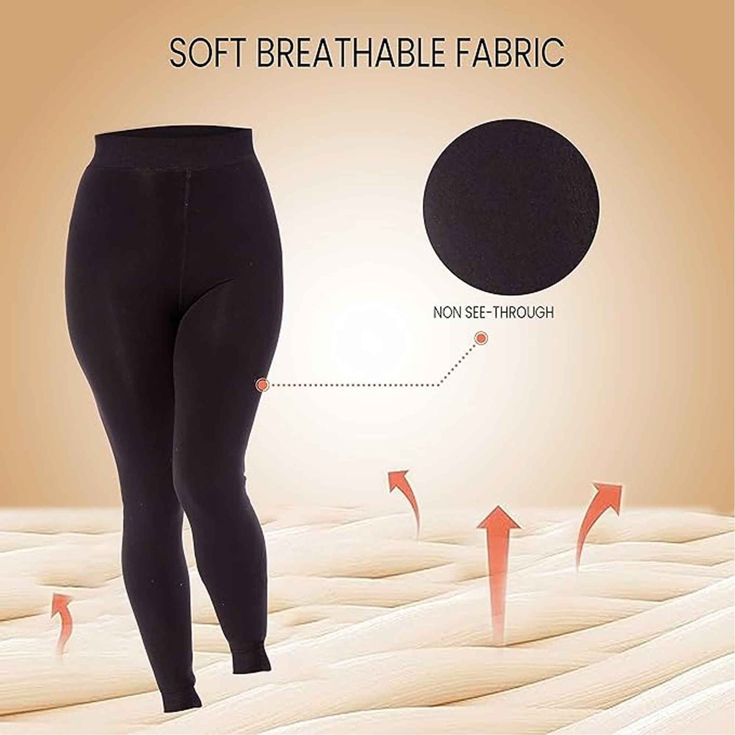 Pack of 2 Womens Ultra Thermal Brushed Black Leggings 140 Denier Warm Stretchy Comfortable Fit Stylish Winter Wear by Heatwave Thermalwear Leggings