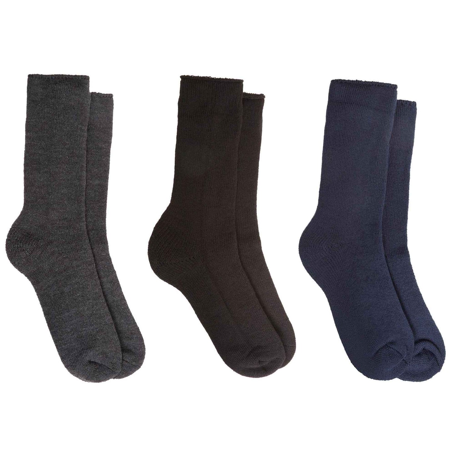 Pack of 3 Mens Heavy Duty Thermal Boot Socks Extra Warm Insulated for Hiking and Cold Weather UK Sizes 6-11 Heat 2.3 Tog Rating by Heatwave Thermalwear ASSORTED Socks
