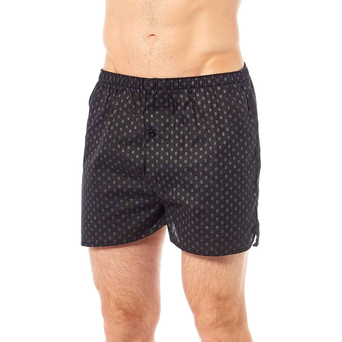 Pack of 6 Mens Loose Fit Boxers with Comfort Waistband Button Fly Breathable Cotton Blend Assorted Colours Premium Quality MB02 by Sock Stack Boxer Shorts