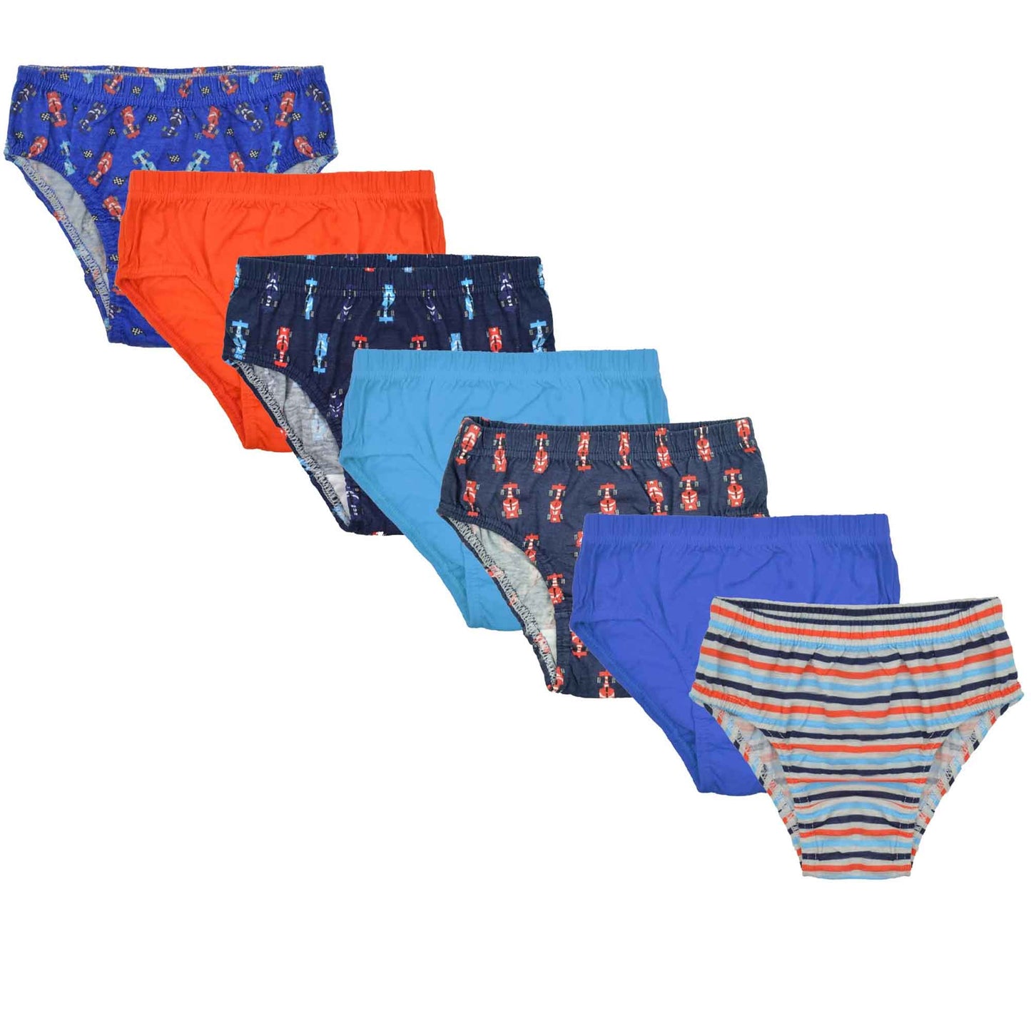 Pack of 7 Boys Briefs and Girls Knickers Cotton Blend Kids Underwear with Comfortable Waistband Assorted Colours and Patterns for Ages 2-8 Years by Daisy Dreamer CARS / 2-3 YRS Underwear