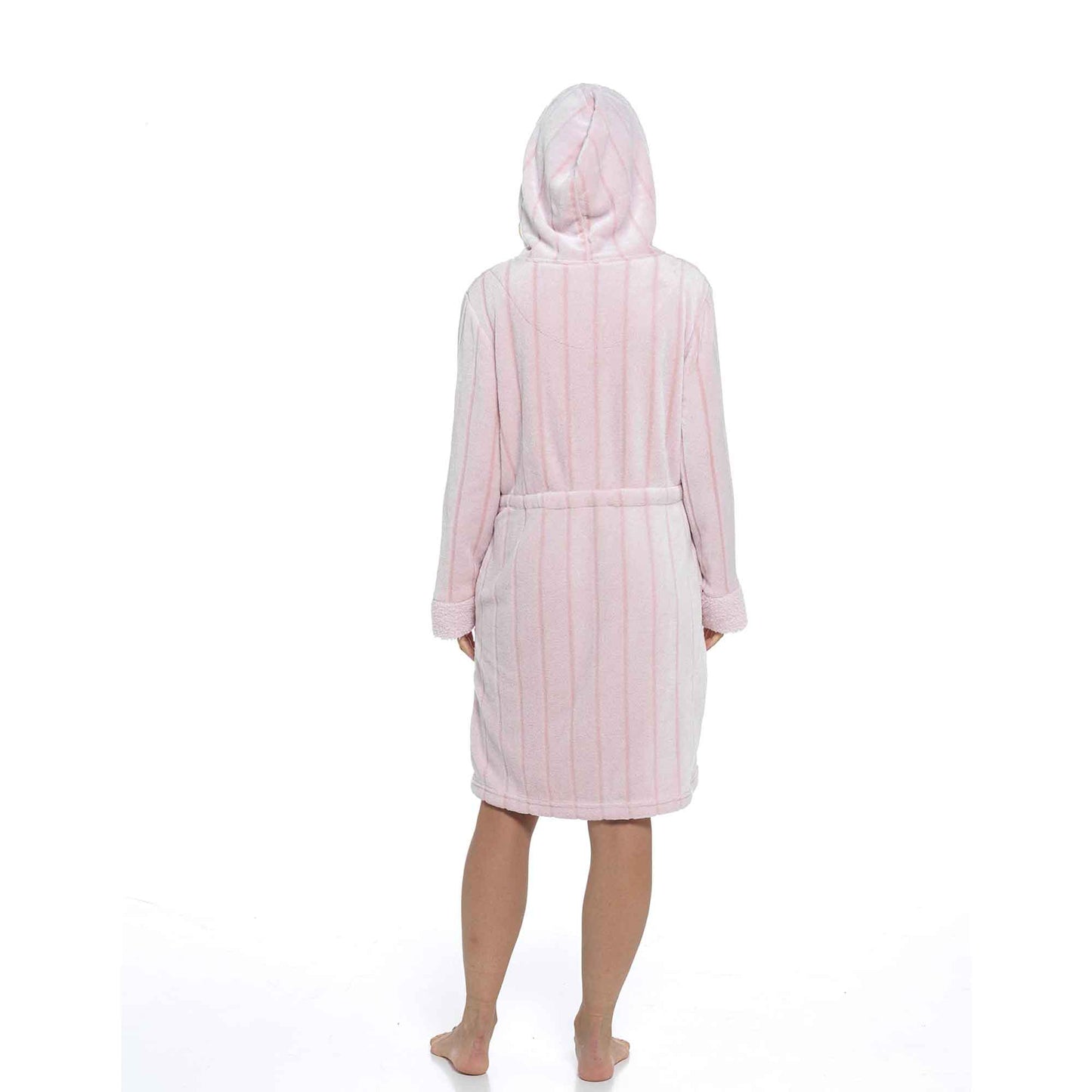 Ultra-Soft Women's Hooded Fleece Bathrobe with Zip Closure Warm Plush Dressing Gown for Home Spa Gym Multiple Colors and Sizes Cozy Loungewear by Daisy Dreamer Robe