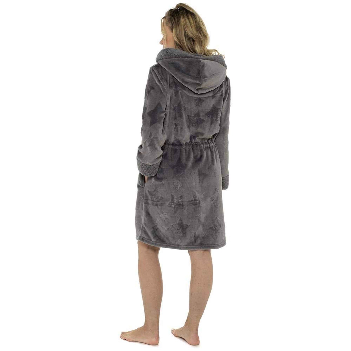 Ultra-Soft Women's Hooded Fleece Bathrobe with Zip Closure Warm Plush Dressing Gown for Home Spa Gym Multiple Colors and Sizes Cozy Loungewear by Daisy Dreamer Robe