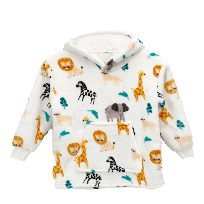 Unisex Safari and Sloth Hoodie Blanket for Infants 0-2 Years Ultra Soft Cozy Wearable Blanket with Spacious Pocket for Boys and Girls by Daisy Dreamer 0-2 YRS / SAFARI Hooded Blanket