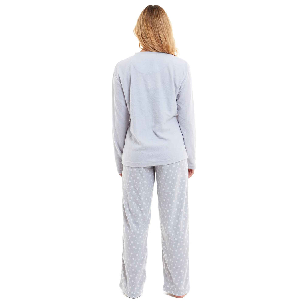 Warm Women's Polar Fleece Penguin Pyjama Set with Hood and Embroidery Fluffy Winter Loungewear Ideal for Christmas Gift Multiple Sizes by Daisy Dreamer Pyjamas