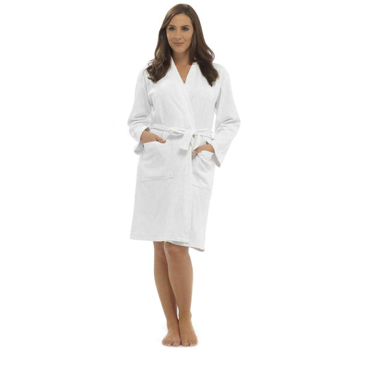 Women's 100% Cotton Waffle Bath Robe Soft-Touch Fabric with Belted Design and Deep Pockets for All-Season Comfort Multiple Sizes and Colors by Daisy Dreamer WHITE / 8-10 Robe