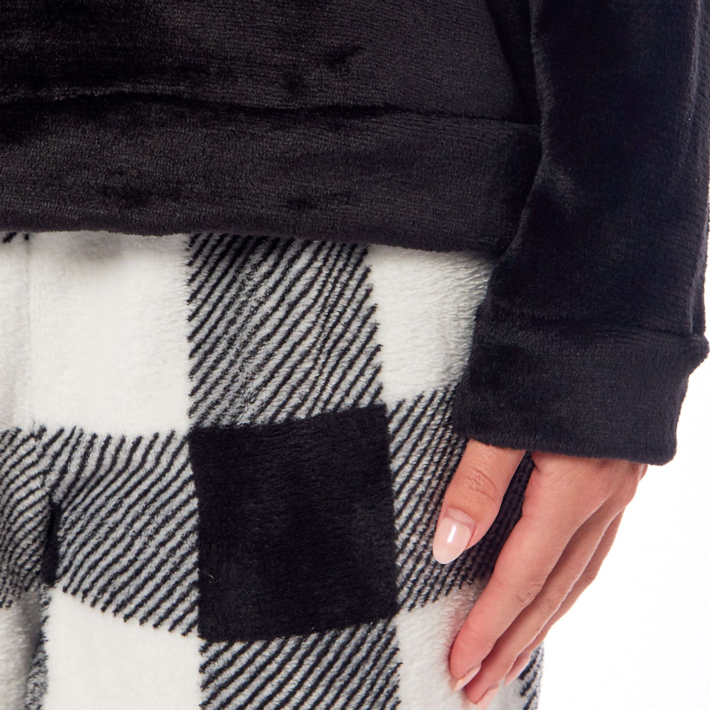 Women's Buffalo Check Fleece Pyjamas Set Long Sleeve Top and Bottoms Warm Nightwear Stylish Loungewear Multiple Sizes Available by Daisy Dreamer Pyjamas