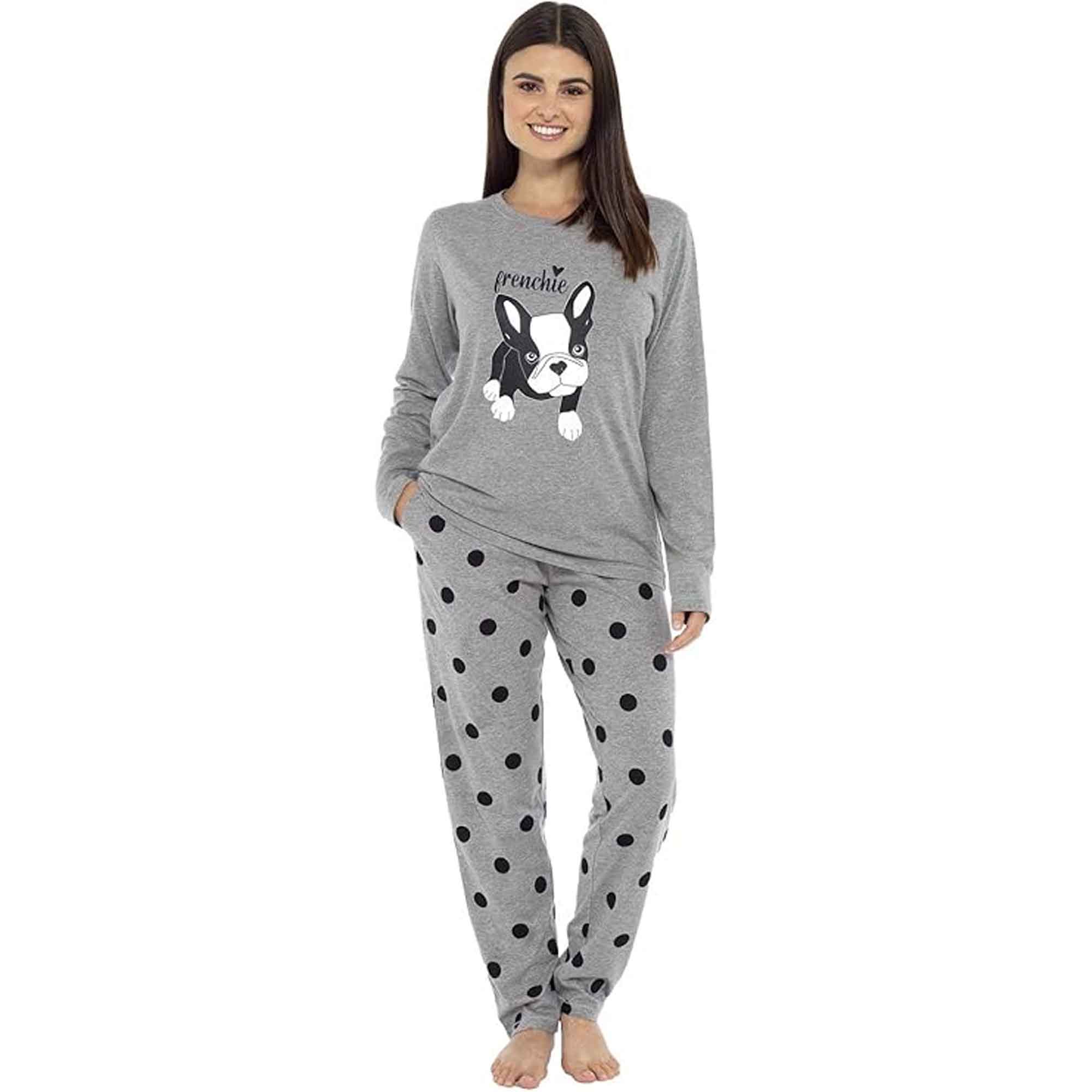 Women's Cotton Soft Pyjama Set with Elasticated Patterned Bottoms