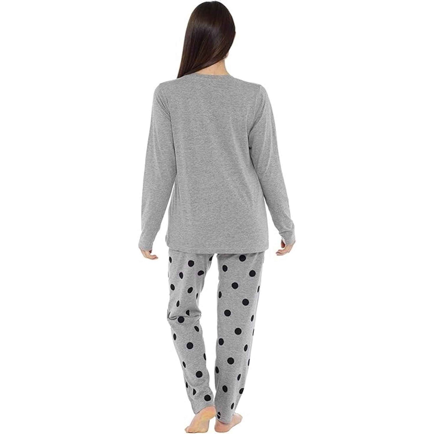 Women's Cotton Soft Pyjama Set with Elasticated Patterned Bottoms Ultimate Nightwear and Cosy Loungewear Multiple Sizes by Daisy Dreamer Pyjamas