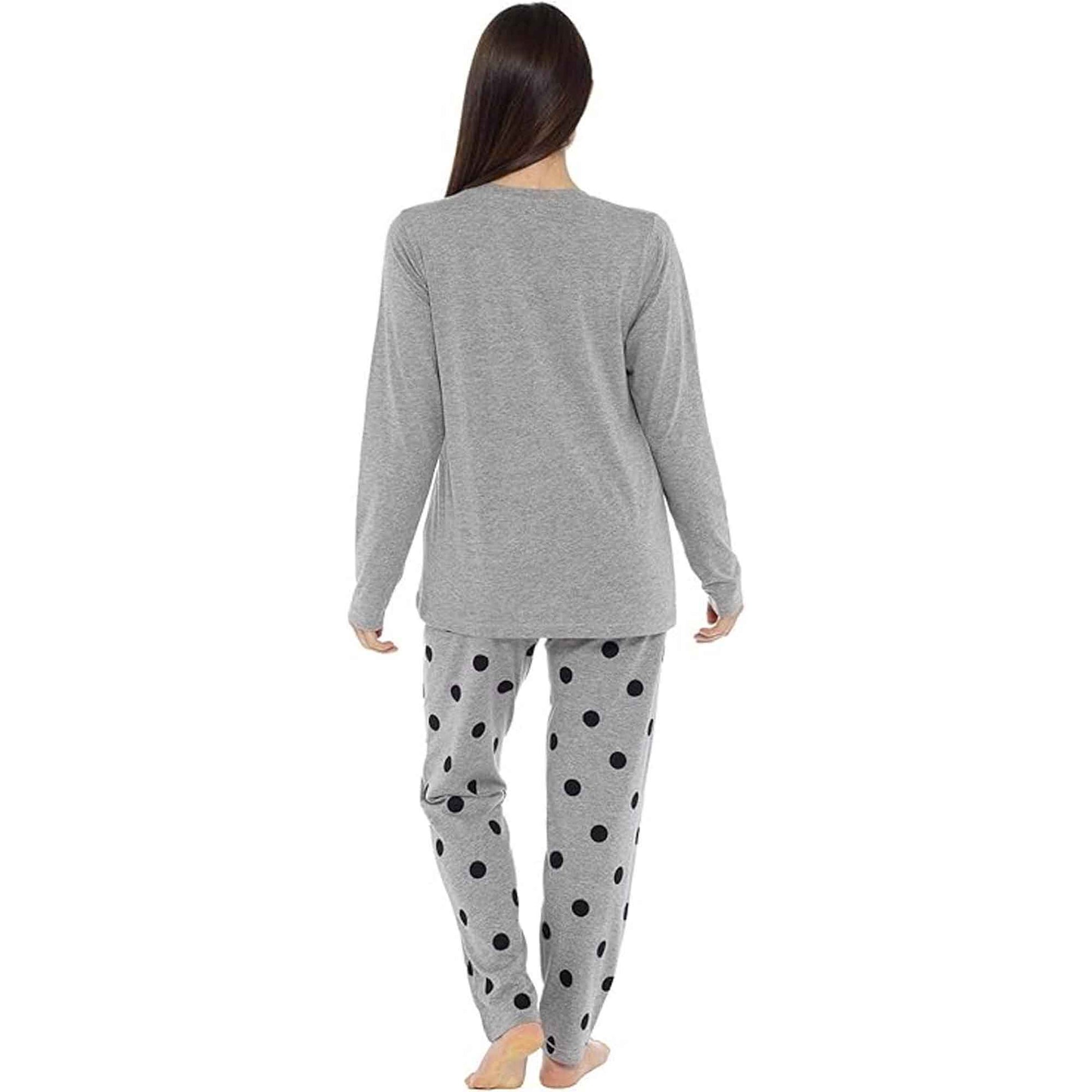 Women's Cotton Soft Pyjama Set with Elasticated Patterned Bottoms Ultimate Nightwear and Cosy Loungewear Multiple Sizes by Daisy Dreamer Pyjamas