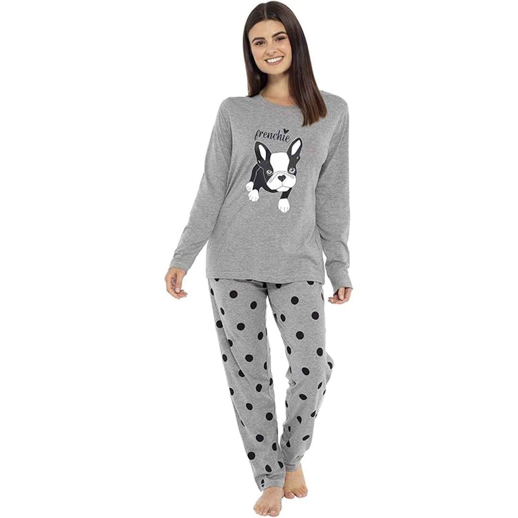 Women's Cotton Soft Pyjama Set with Elasticated Patterned Bottoms Ultimate Nightwear and Cosy Loungewear Multiple Sizes by Daisy Dreamer Pyjamas