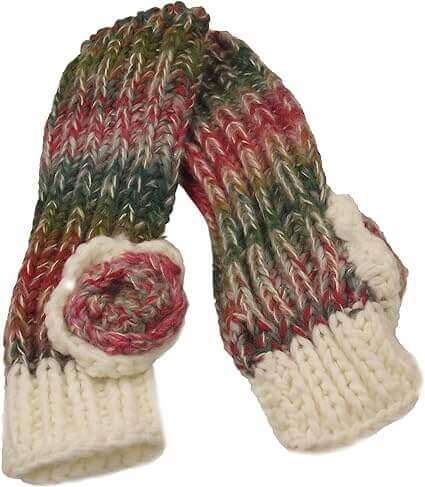 Women's Cozy Acrylic Knitted Headband and Hand Warmer Set Soft Winter Ski Fashion Accessory Warm Versatile Fit for Casual Outings and Cozy Nights by Daisy Dreamer HAND WARMERS / DESIGN 2 Hats