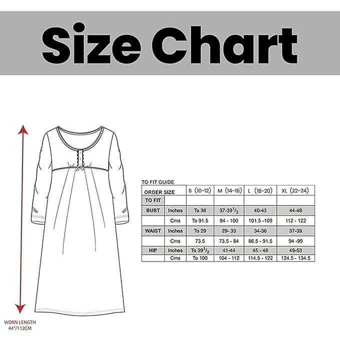 Women's Long Sleeve Fleece Nightdress Soft Warm Floral Print Sleepwear Cozy Winter Nightie Loungewear Available in Multiple Sizes By Daisy Dreamer Pyjamas