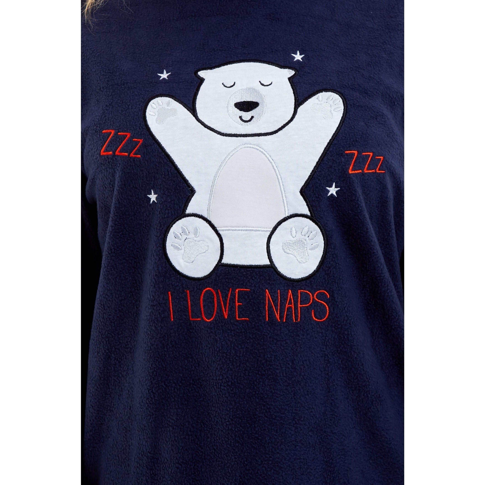 Women's Super Soft Polar Bear Fleece Pyjama Set Hooded Top Elasticated Pants Winter Loungewear Warm Durable Sleepwear by Daisy Dreamer Pyjamas