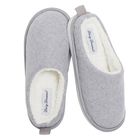 Womens Slippers Slip On Soft Mules with Memory Foam Warm Lined Indoor House Shoes Non Slip Sole Ladies Slipper Pair by Daisy Dreamer Grey / 3 Slippers