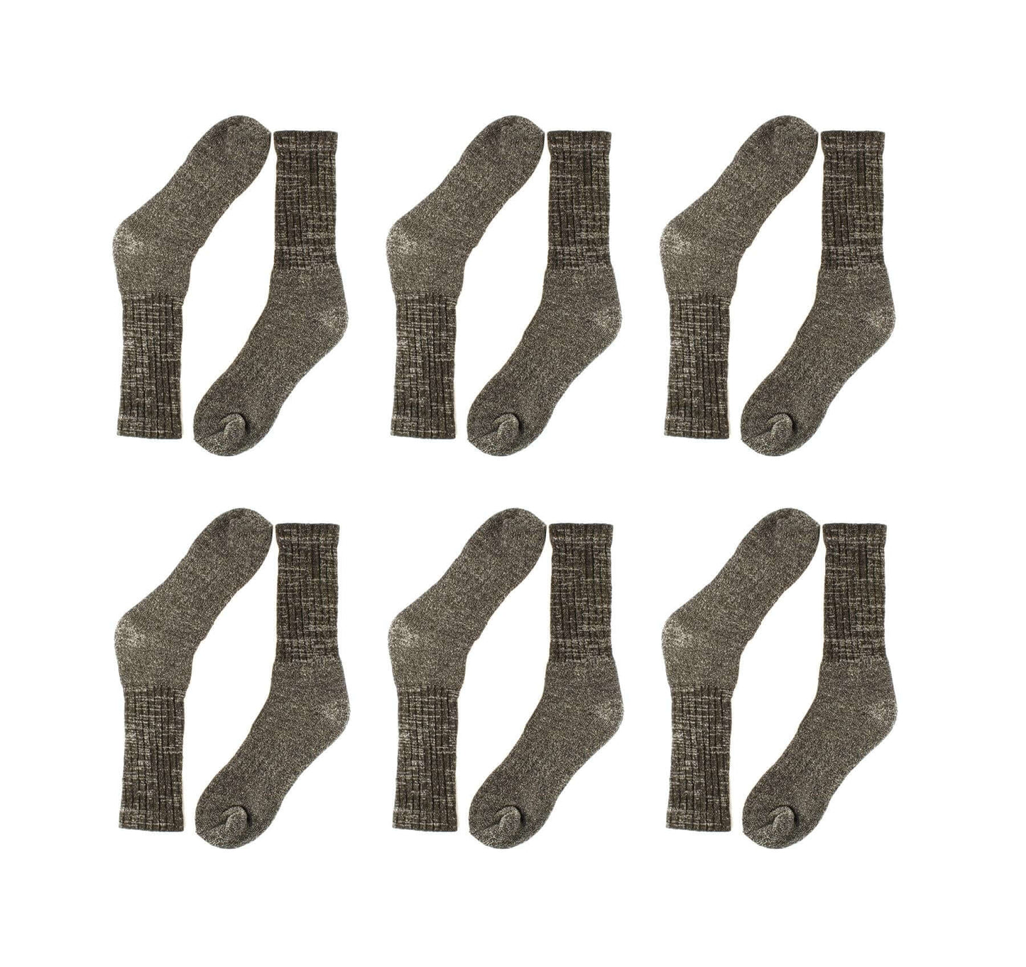 12 Pack Men's Thermal Merino Wool Work Boot Socks Reinforced Heel and Toe Warm Breathable for Hiking Winter Wear Moisture-Wicking Odor-Resistant by Sock Stack Socks